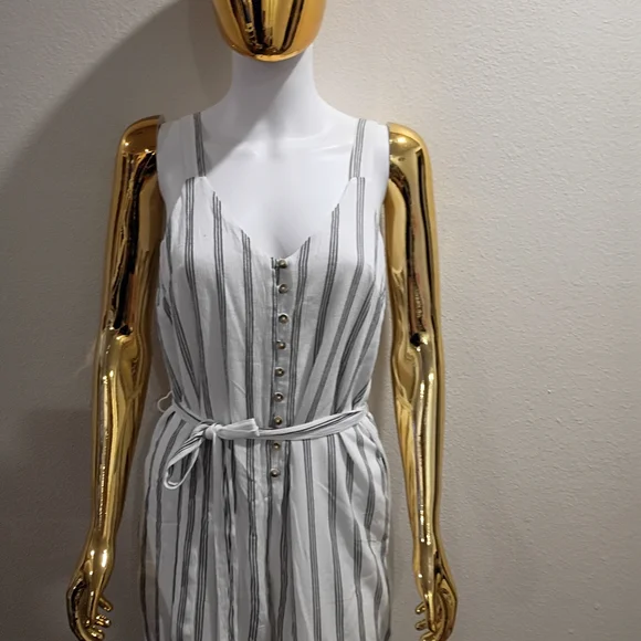 American Eagle Outfitters Striped Jumpsuit - Black and White - Picture 6 of 8